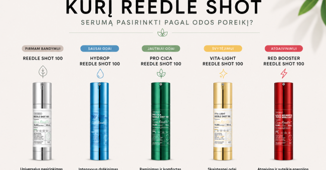 Kurį Reedle Shot serumą pasirinkti pagal odos poreikį
